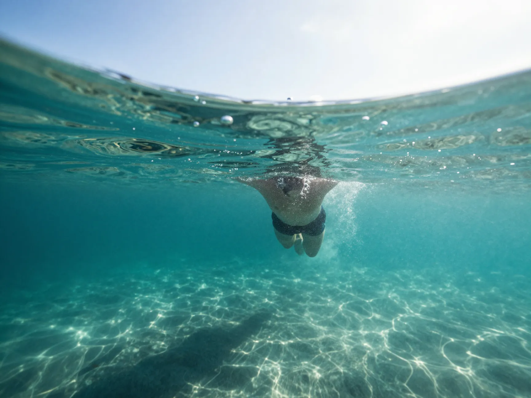 Underwater and submerged perspective shots