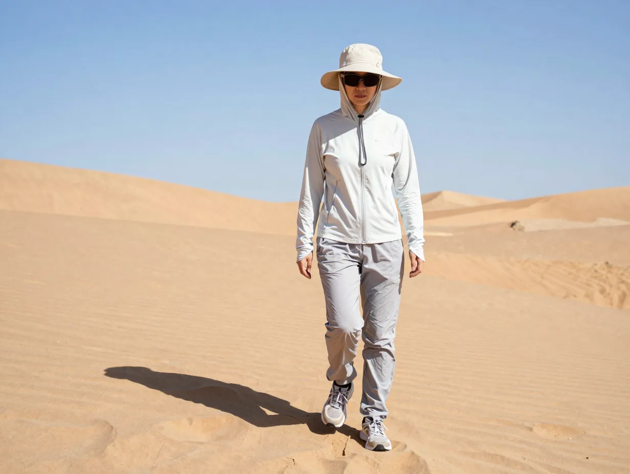 The desert and high sun hiking outfit