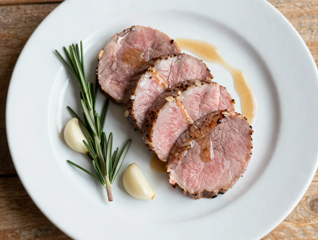 Classic garlic herb venison backstrap