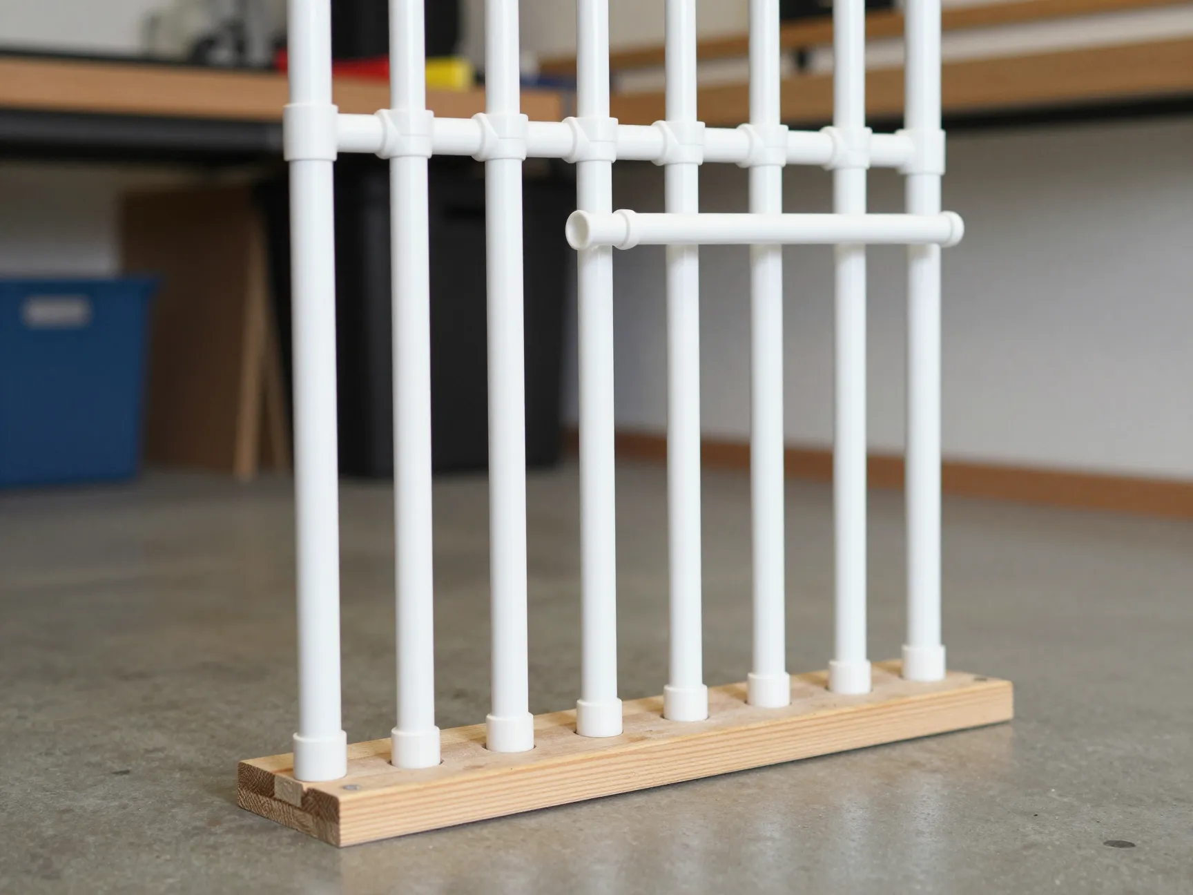 Vertical pvc pipe stand diy friendly 10 rod capacity