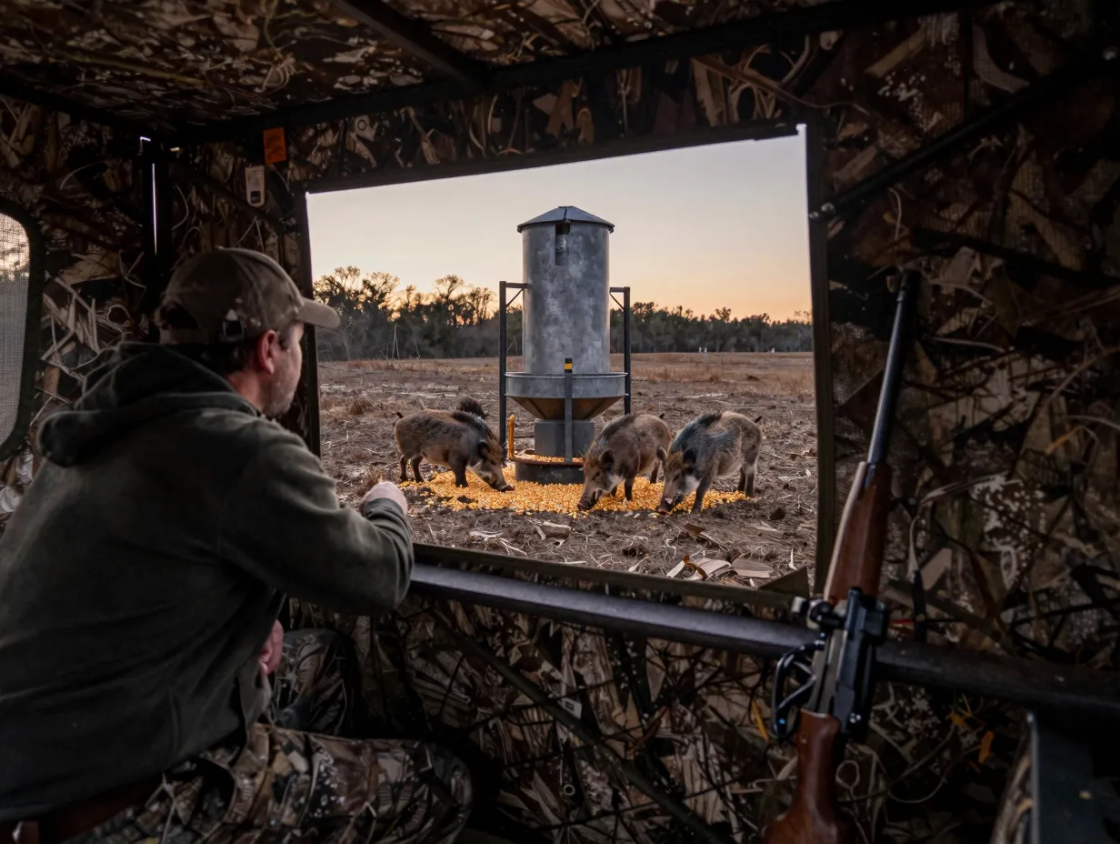 Stand hunting over bait