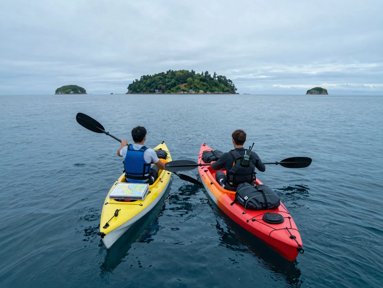 Sea kayaking and open water navigation