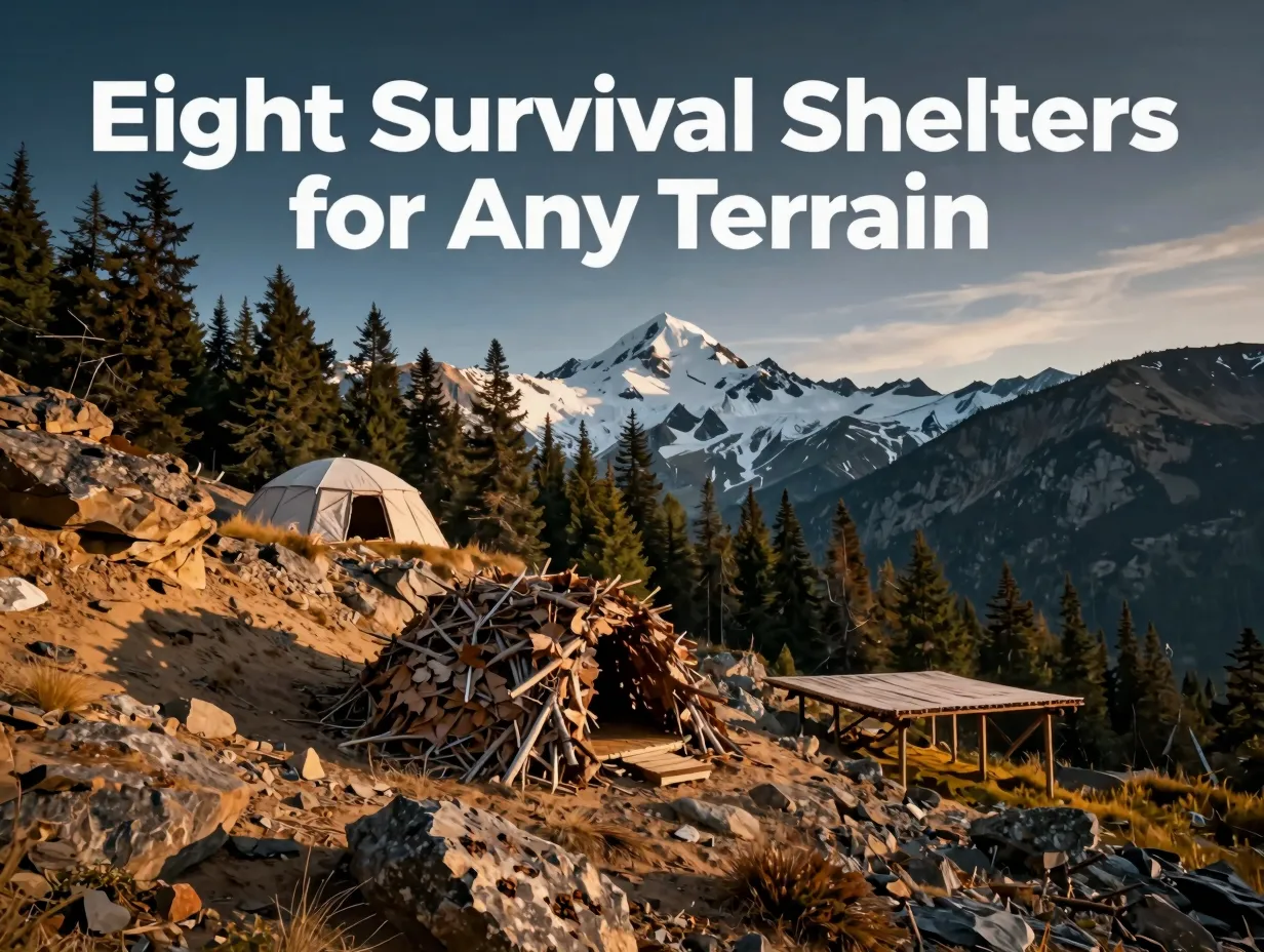 Eight survival shelters for any terrain