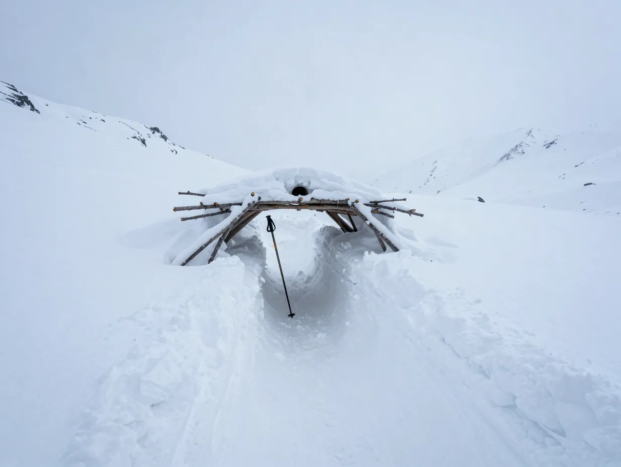 The snow trench