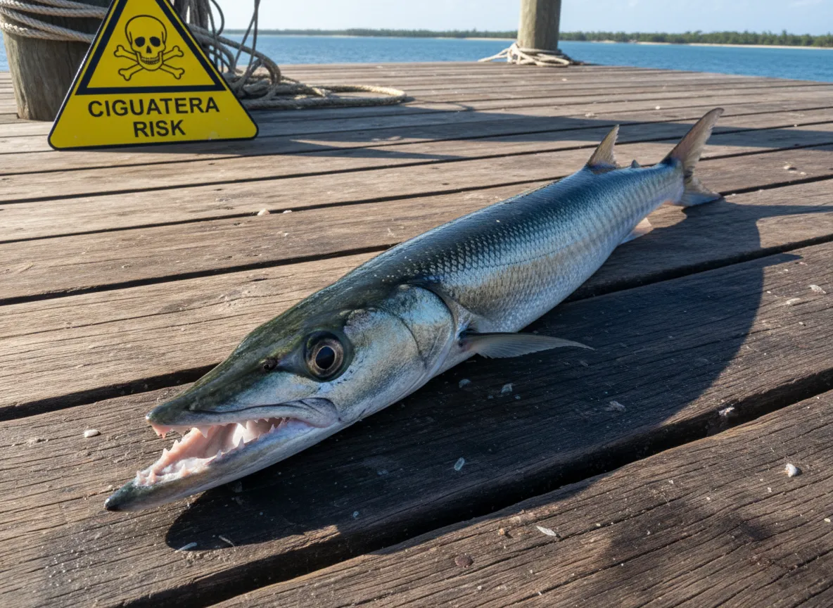Ciguatera poisoning is a documented risk from eating barracuda