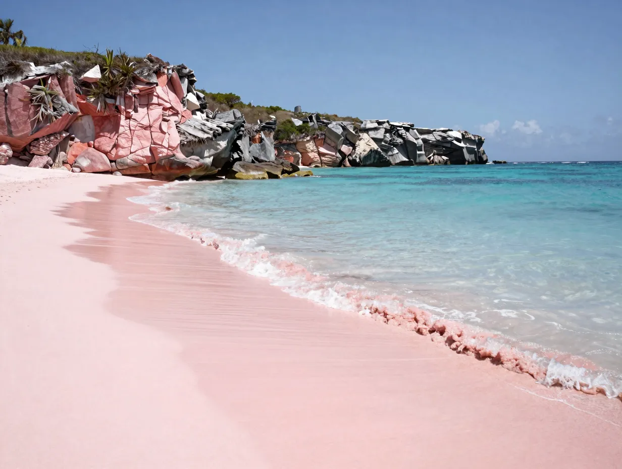 Scout locations with natural pink elements