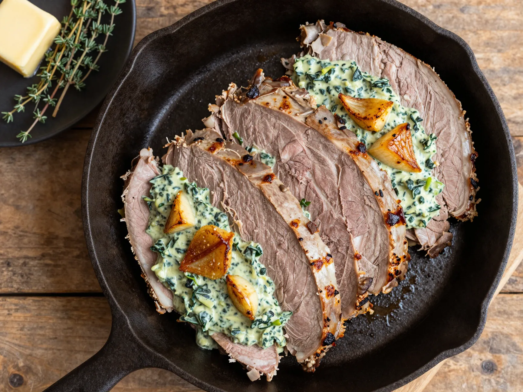 1 spinach cream cheese and roasted garlic