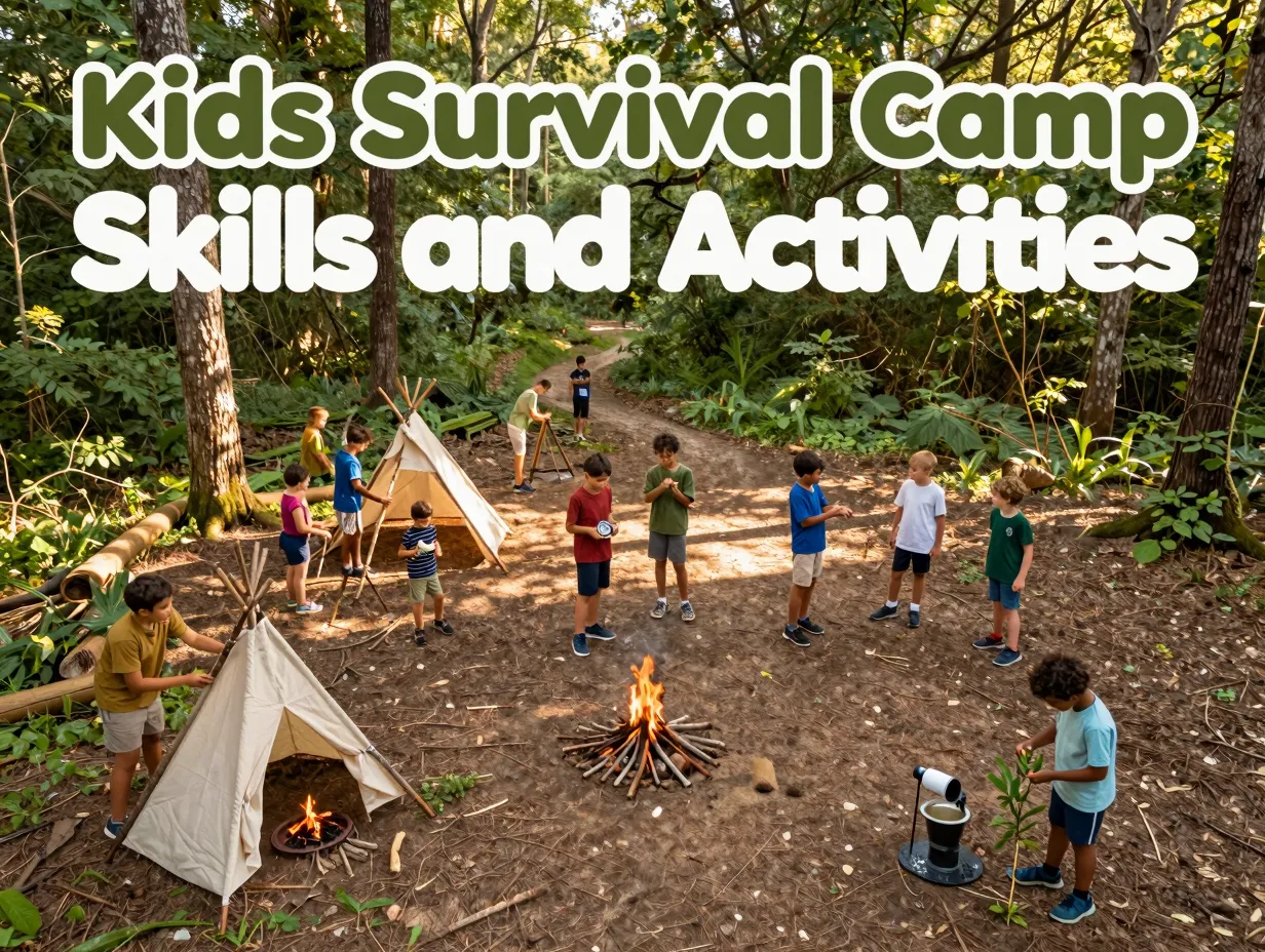 Kids survival camp skills and activities