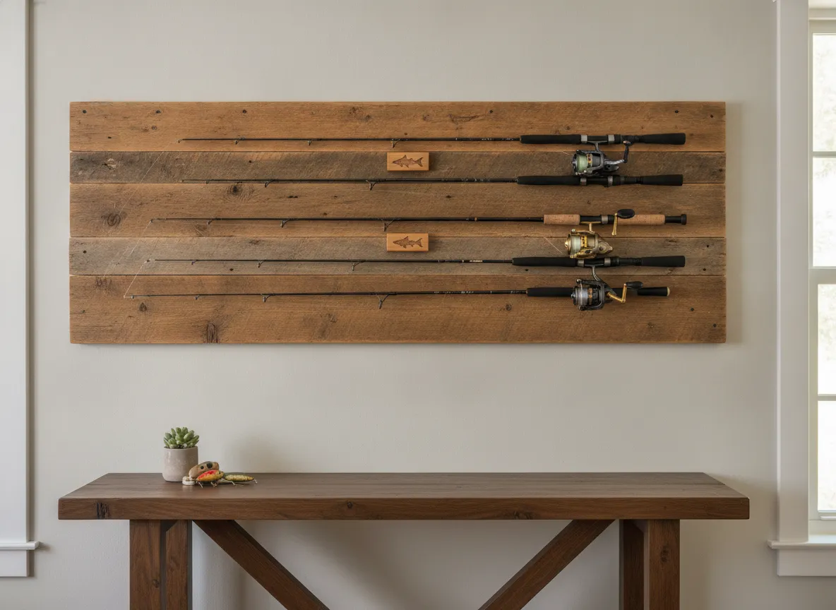 1 horizontal wall mounted rod rack