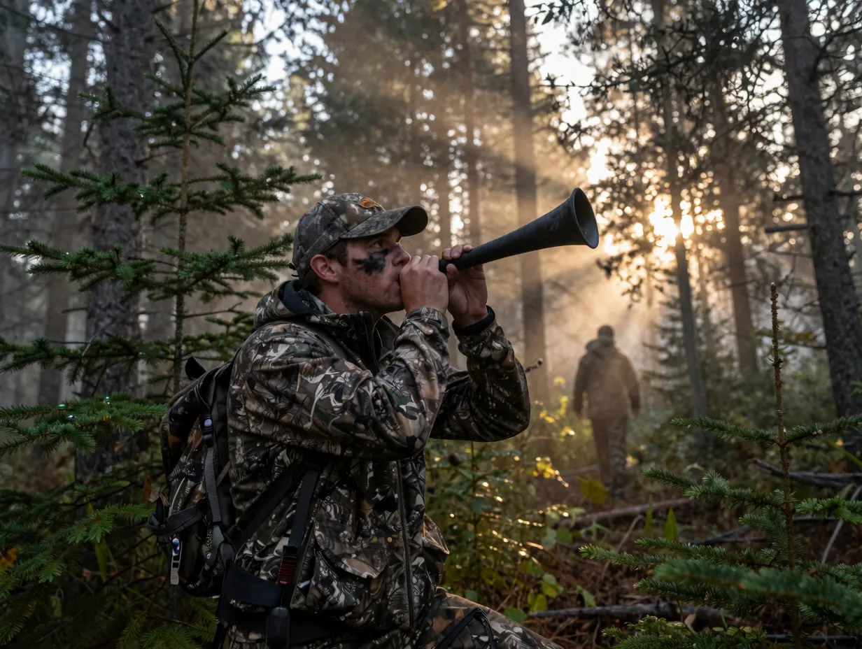 Elk calling during the rut