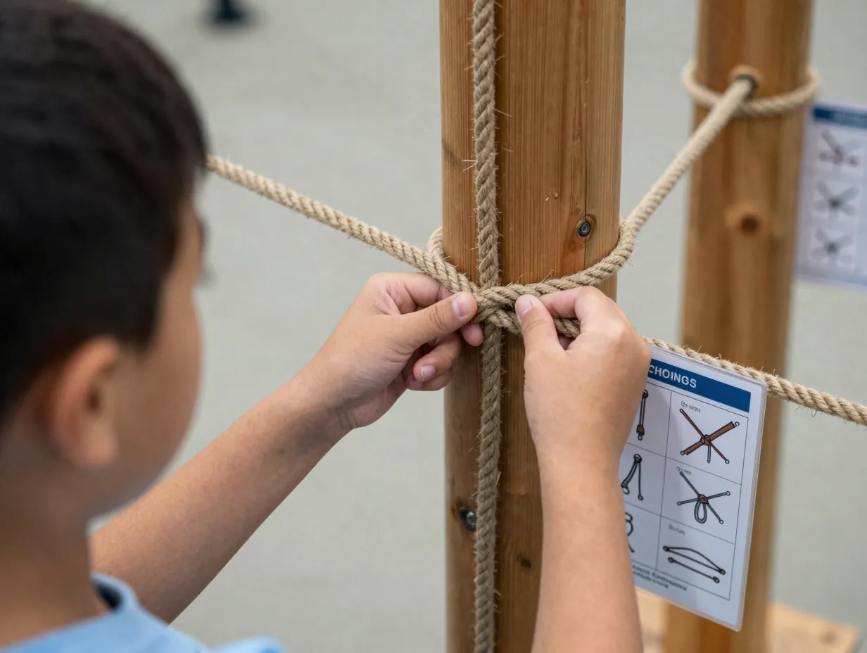 Knot tying and rope skills