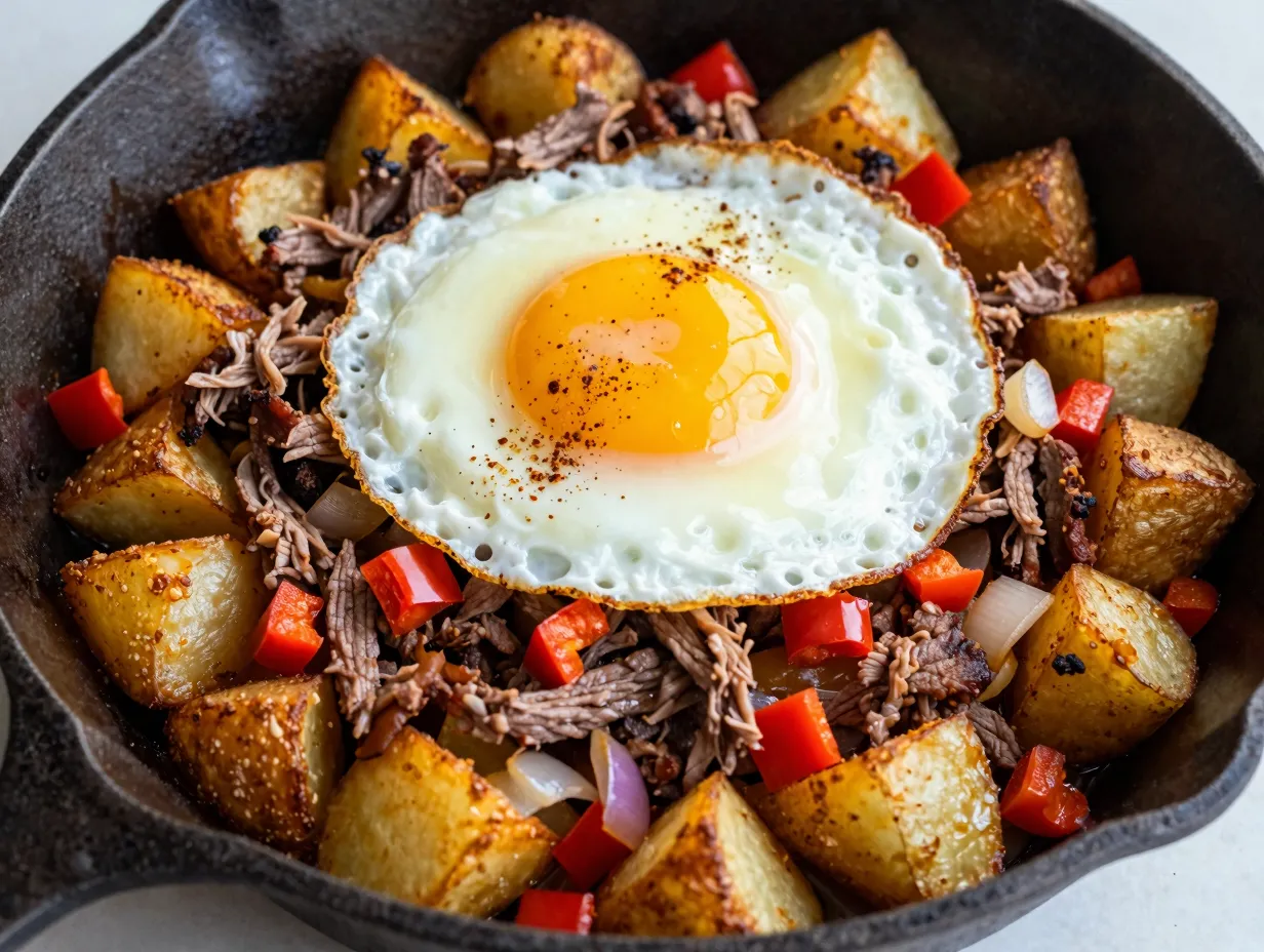 Venison and potato hash