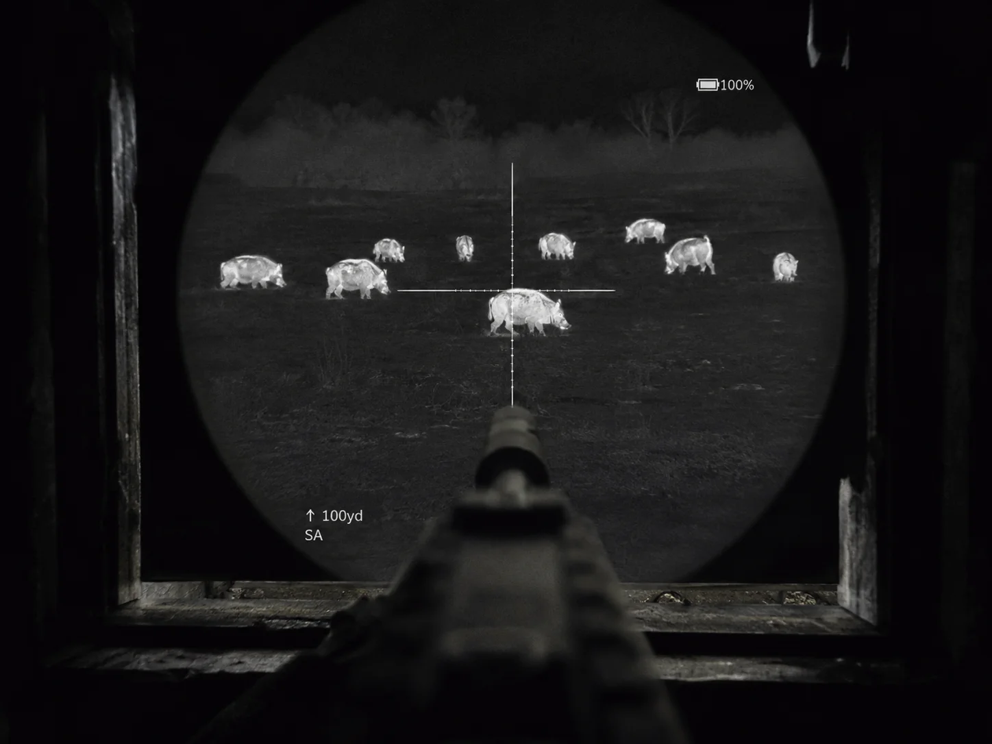 2 night hunting with thermal optics