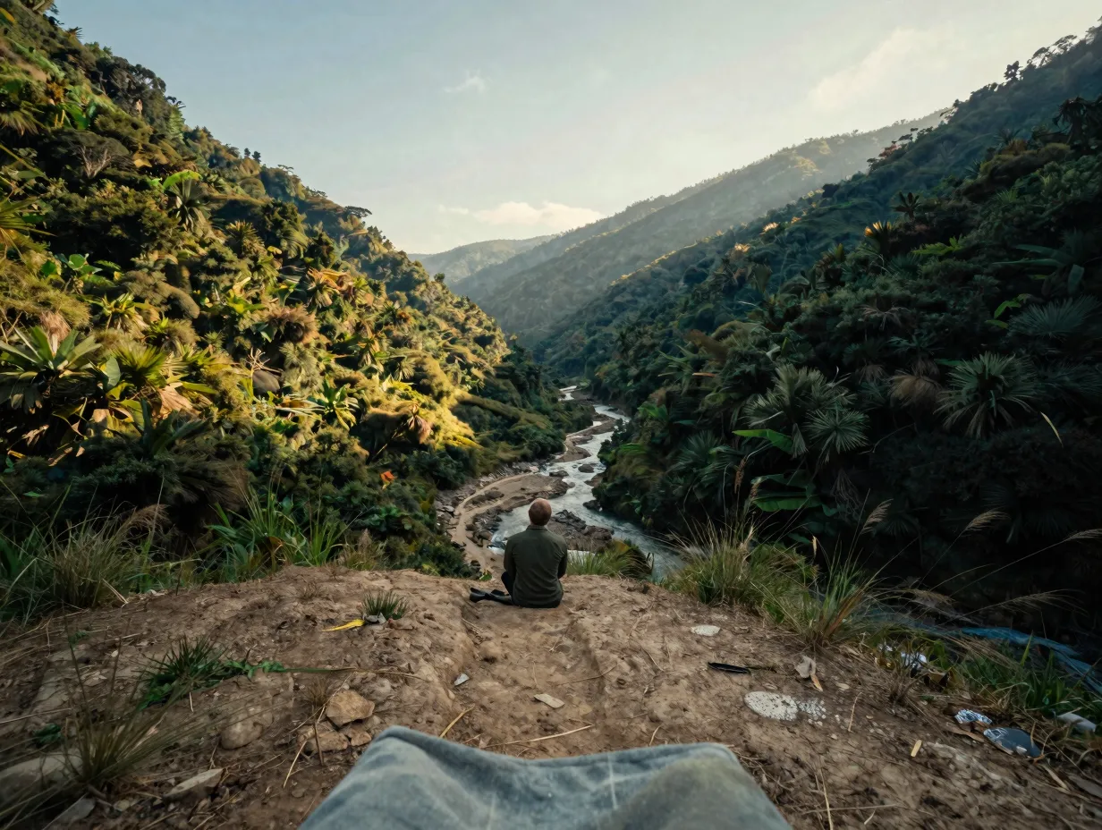 Locate water using terrain reading