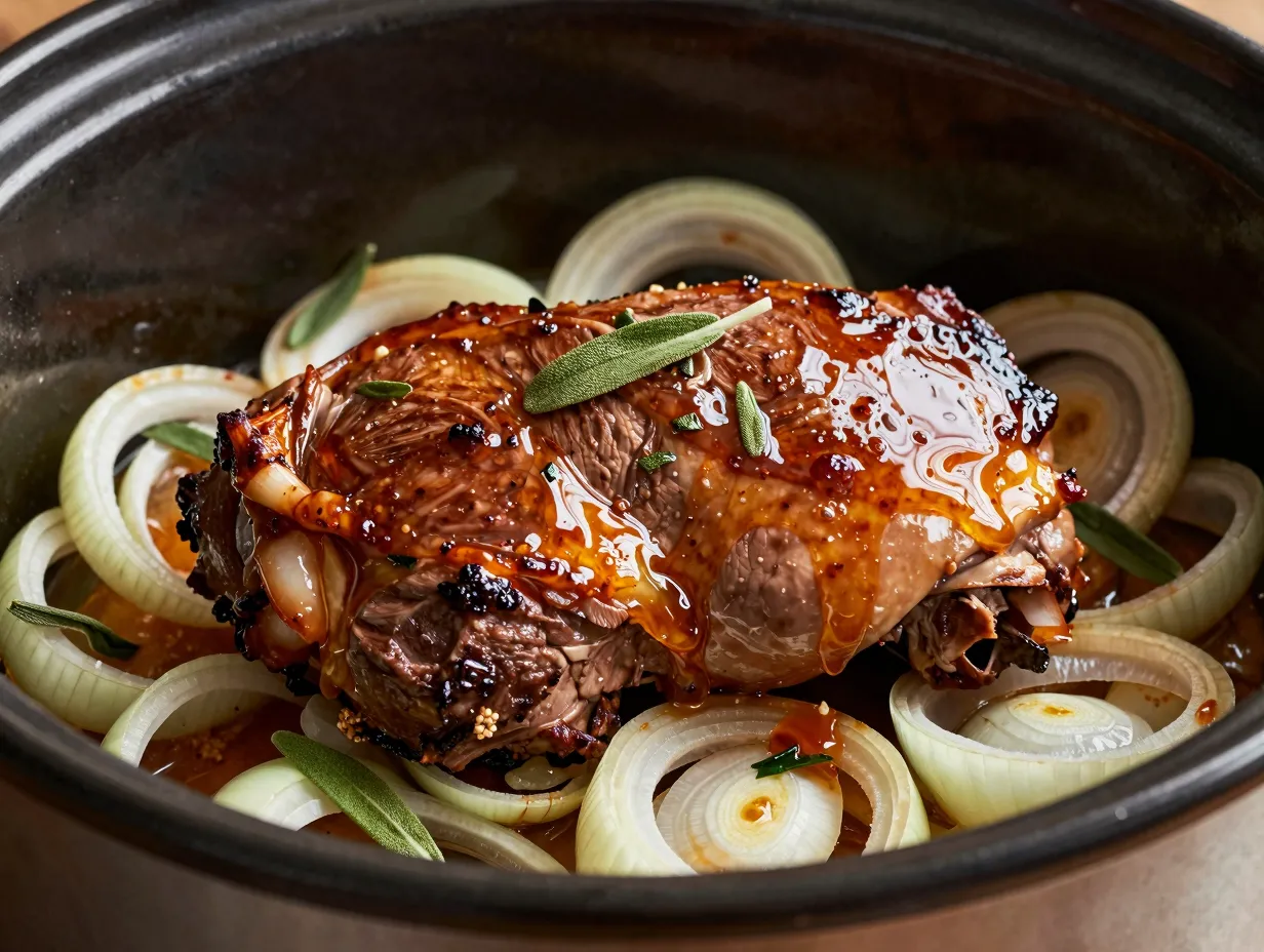 4 apple cider and onion venison tenderloin