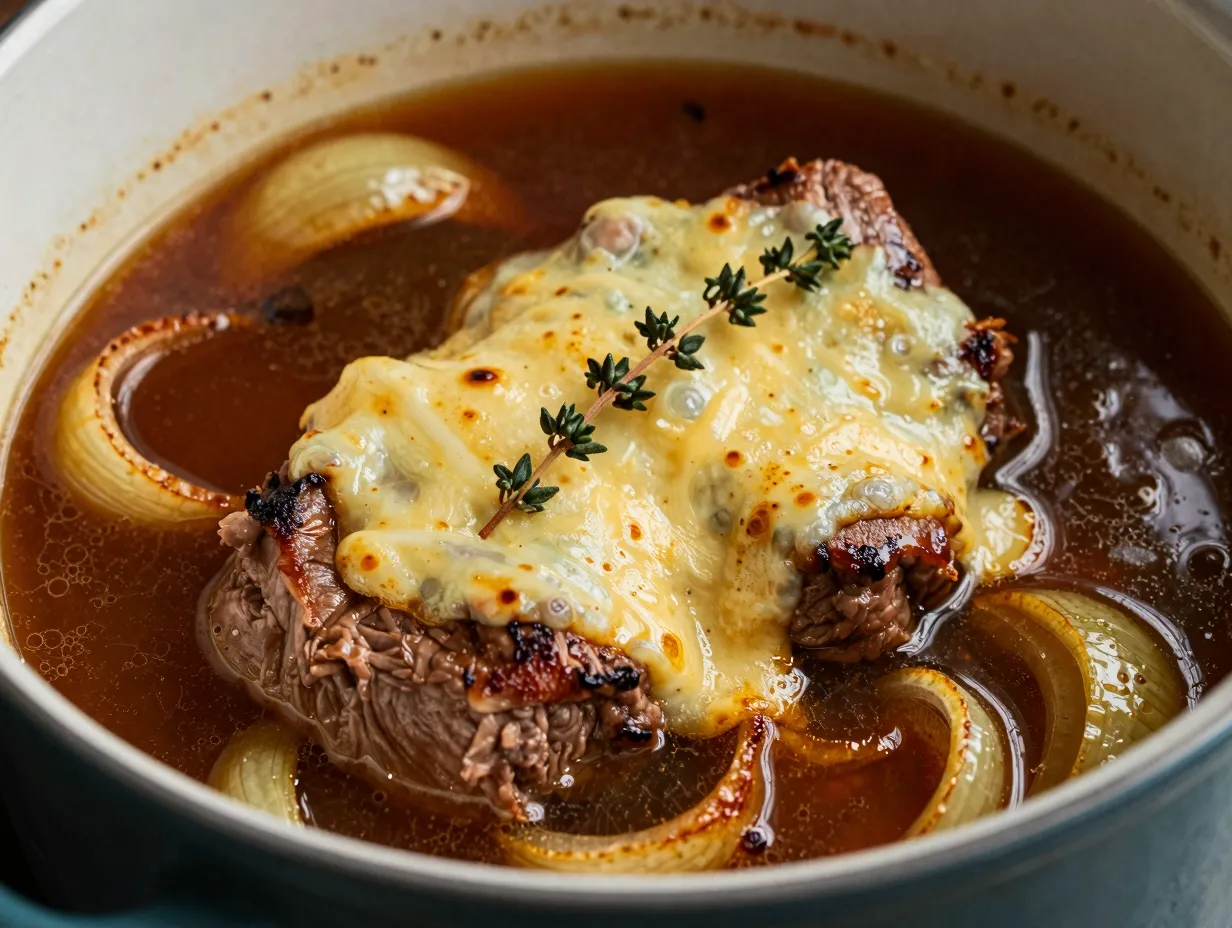 7 french onion venison tenderloin