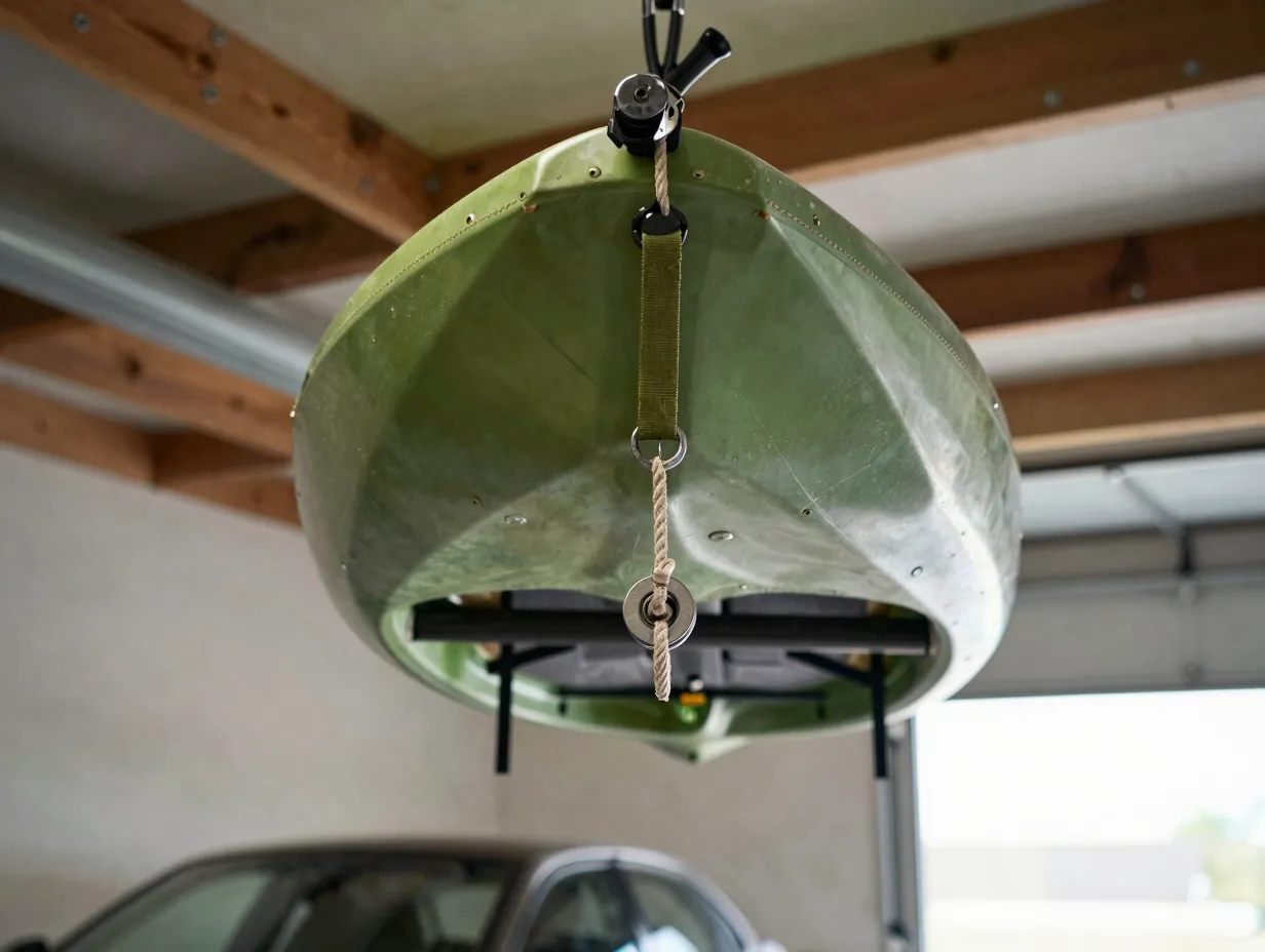Ceiling mounted pulley hoist system