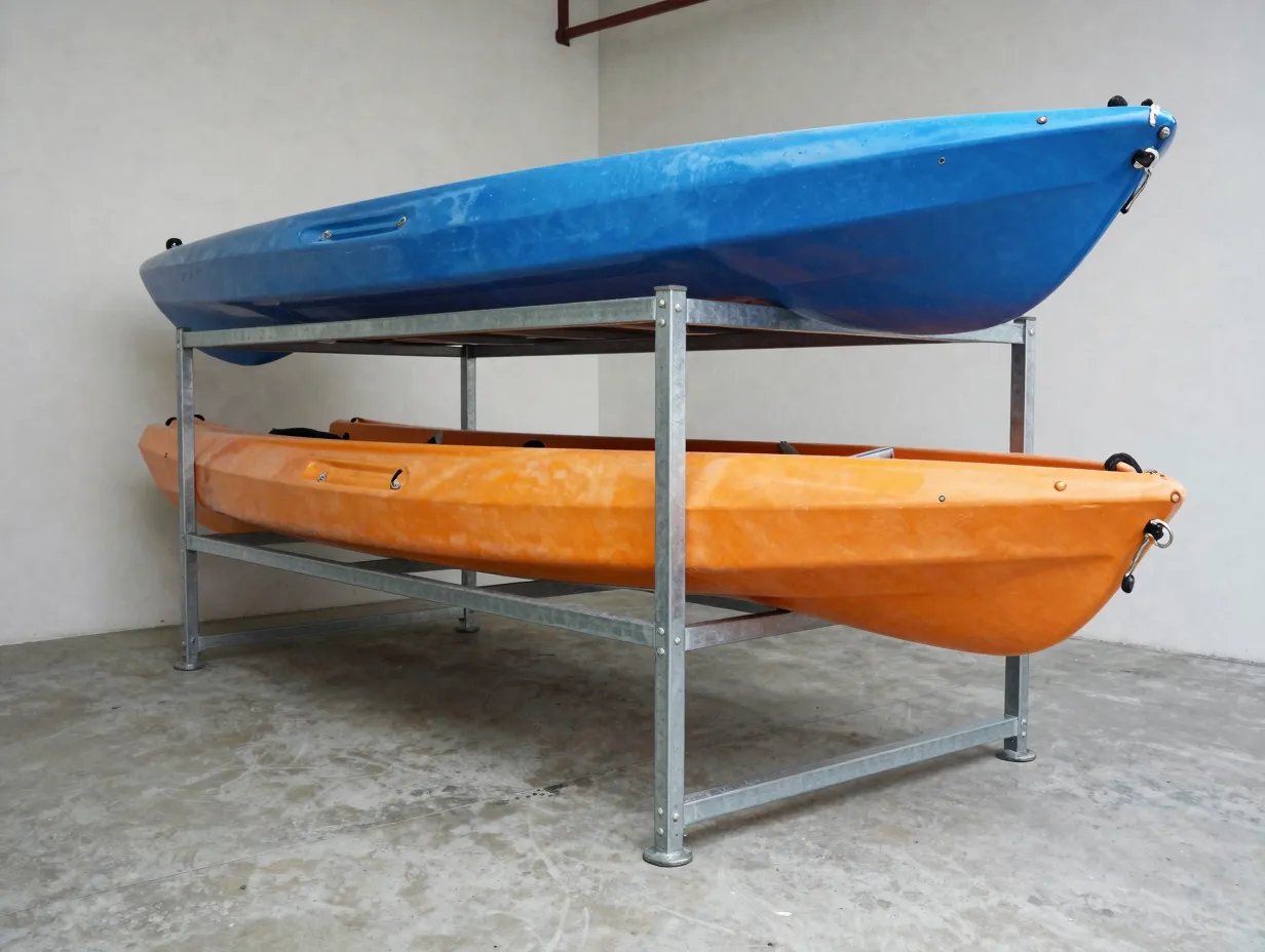 Freestanding kayak storage rack
