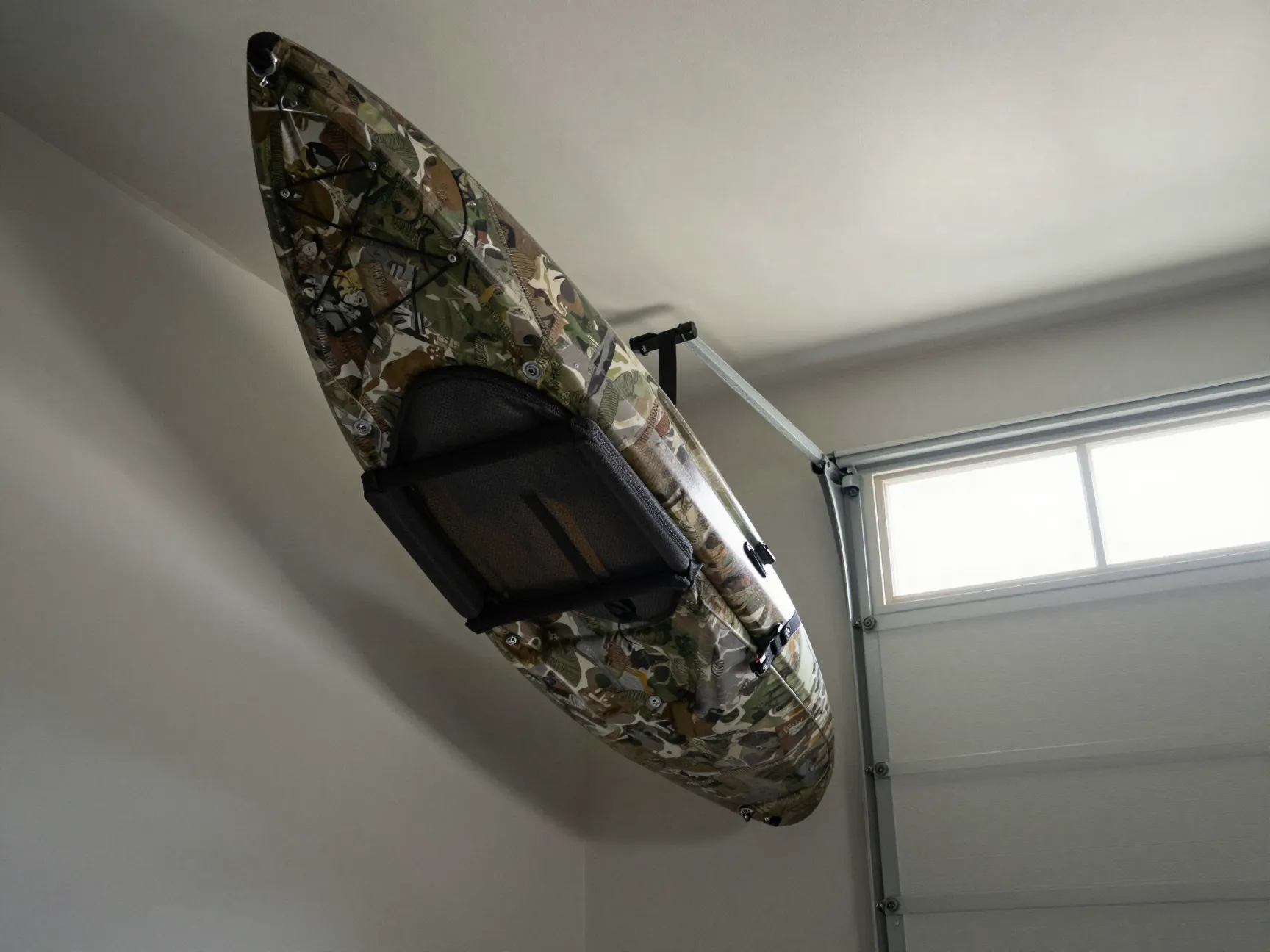 Vertical wall storage with nose up mount