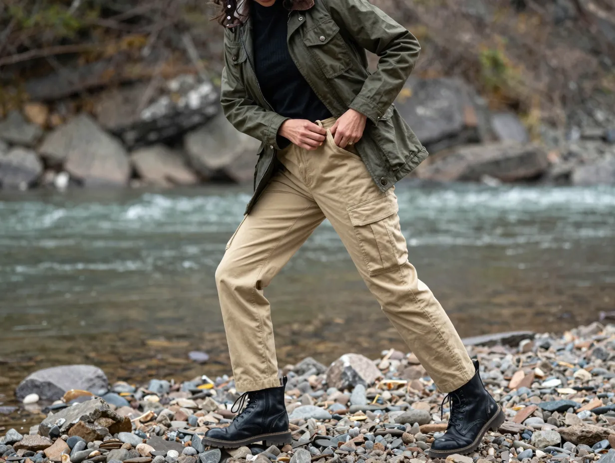 The waxed canvas jacket and cargo pant outfit