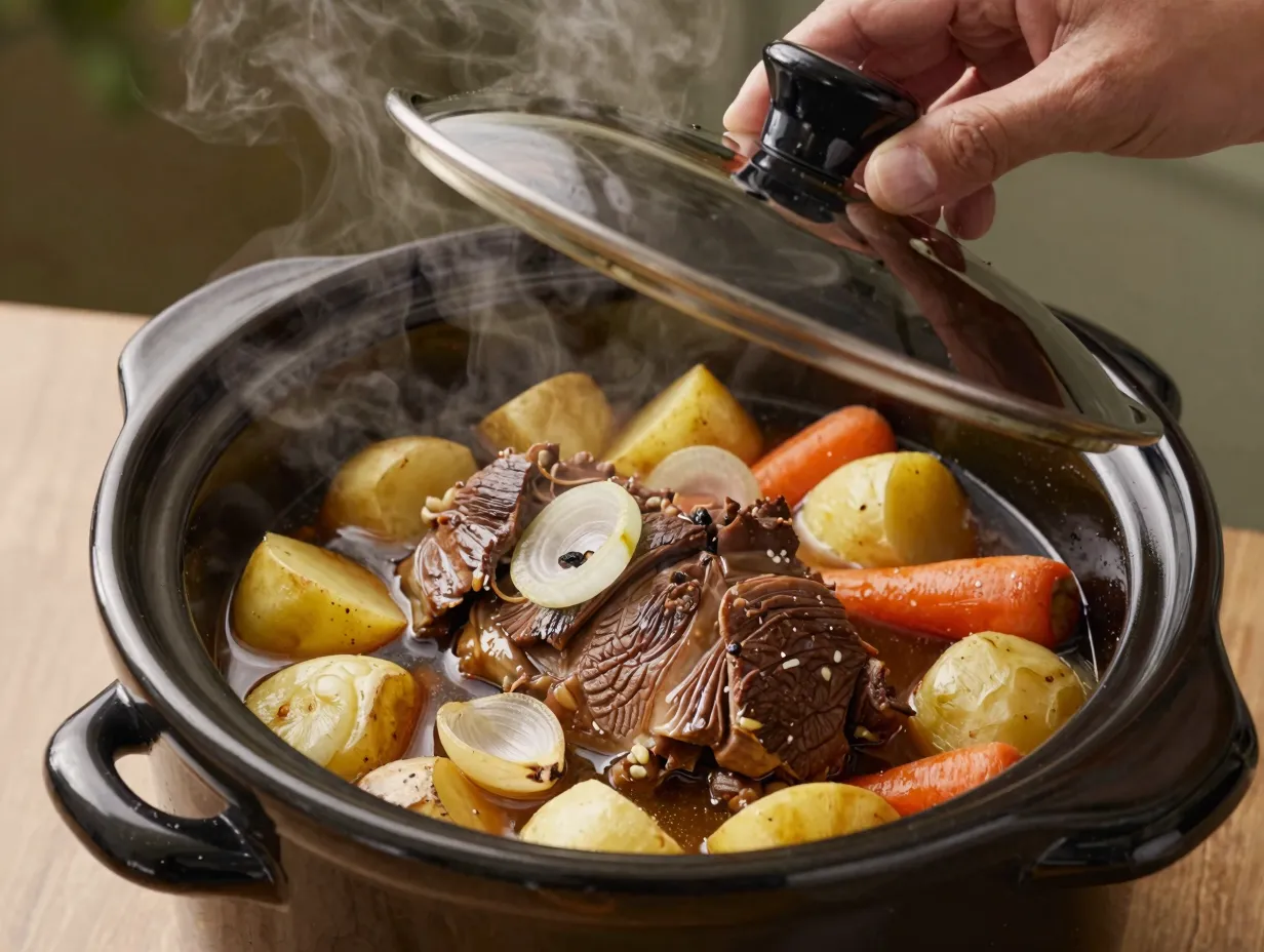 Slow cooker venison pot roast