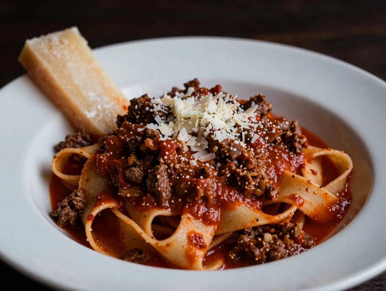 Venison ragu with pappardelle