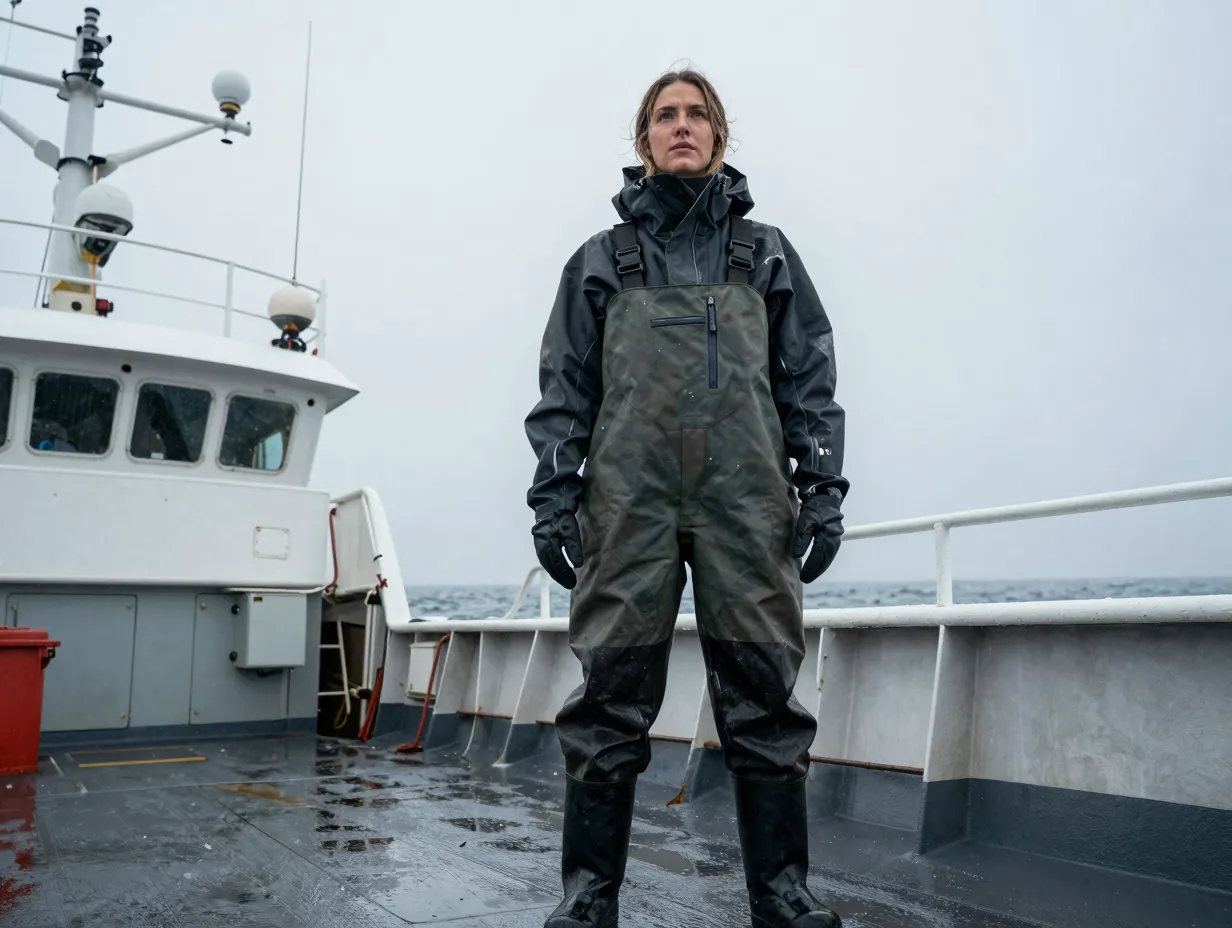 The cold weather offshore outfit insulated bib and waterproof jacket