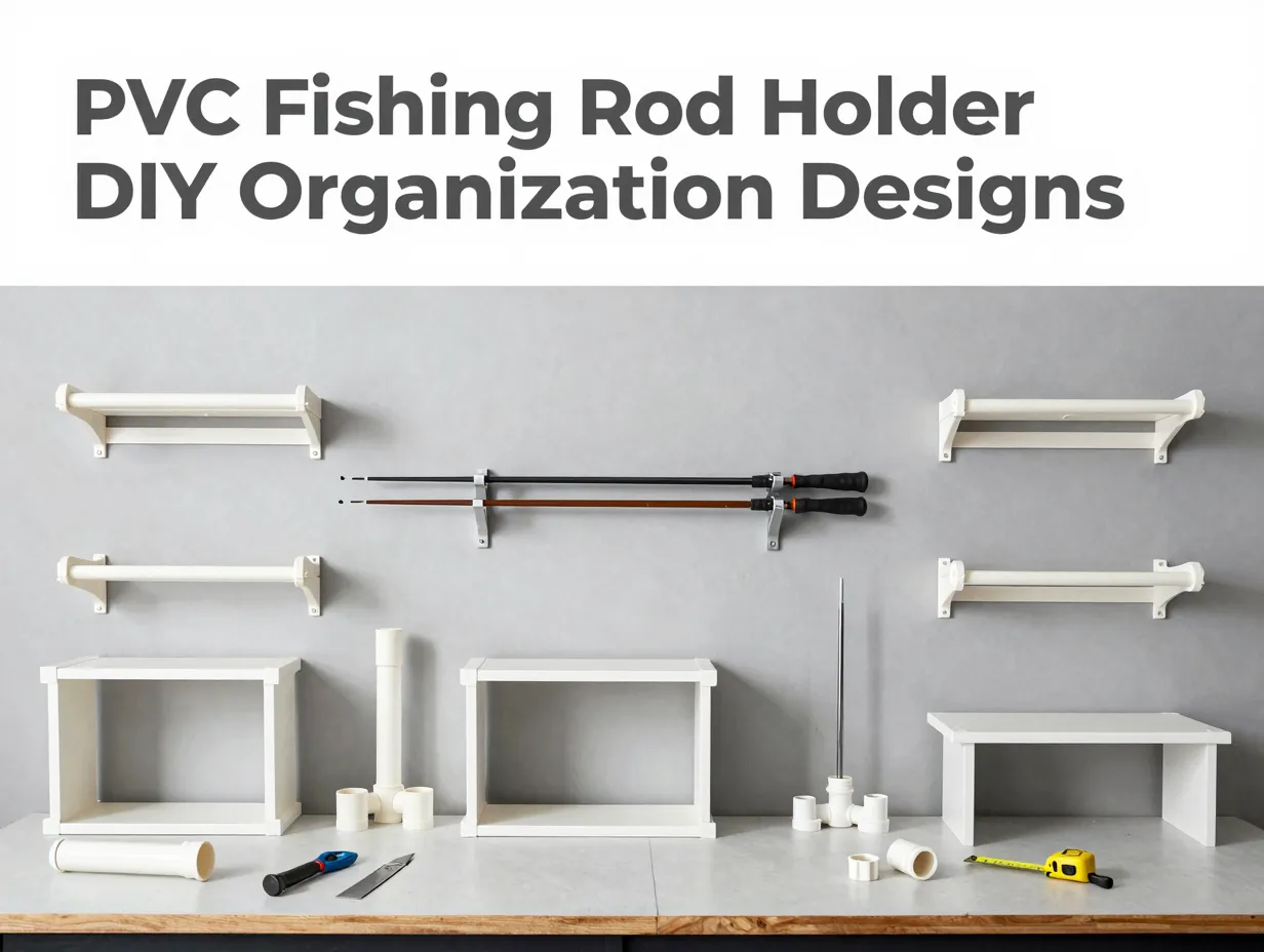 Pvc fishing rod holder diy organization designs