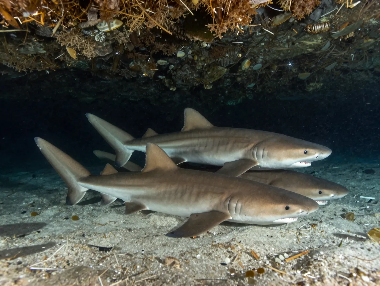 Group pileup in a cave