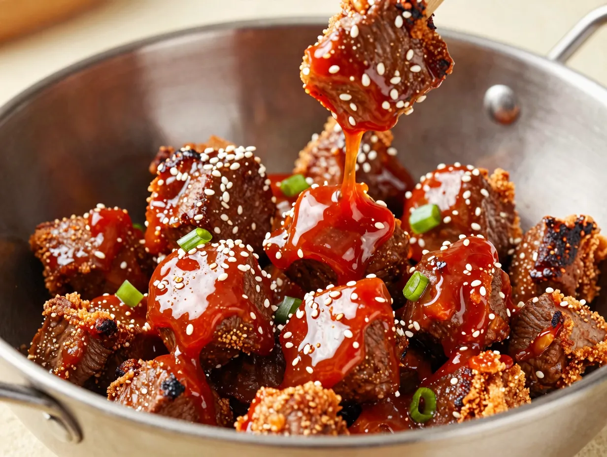 Korean inspired crispy venison bites