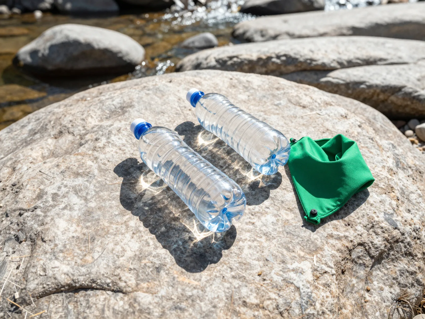Water purification using sunlight and a clear bottle sodis method