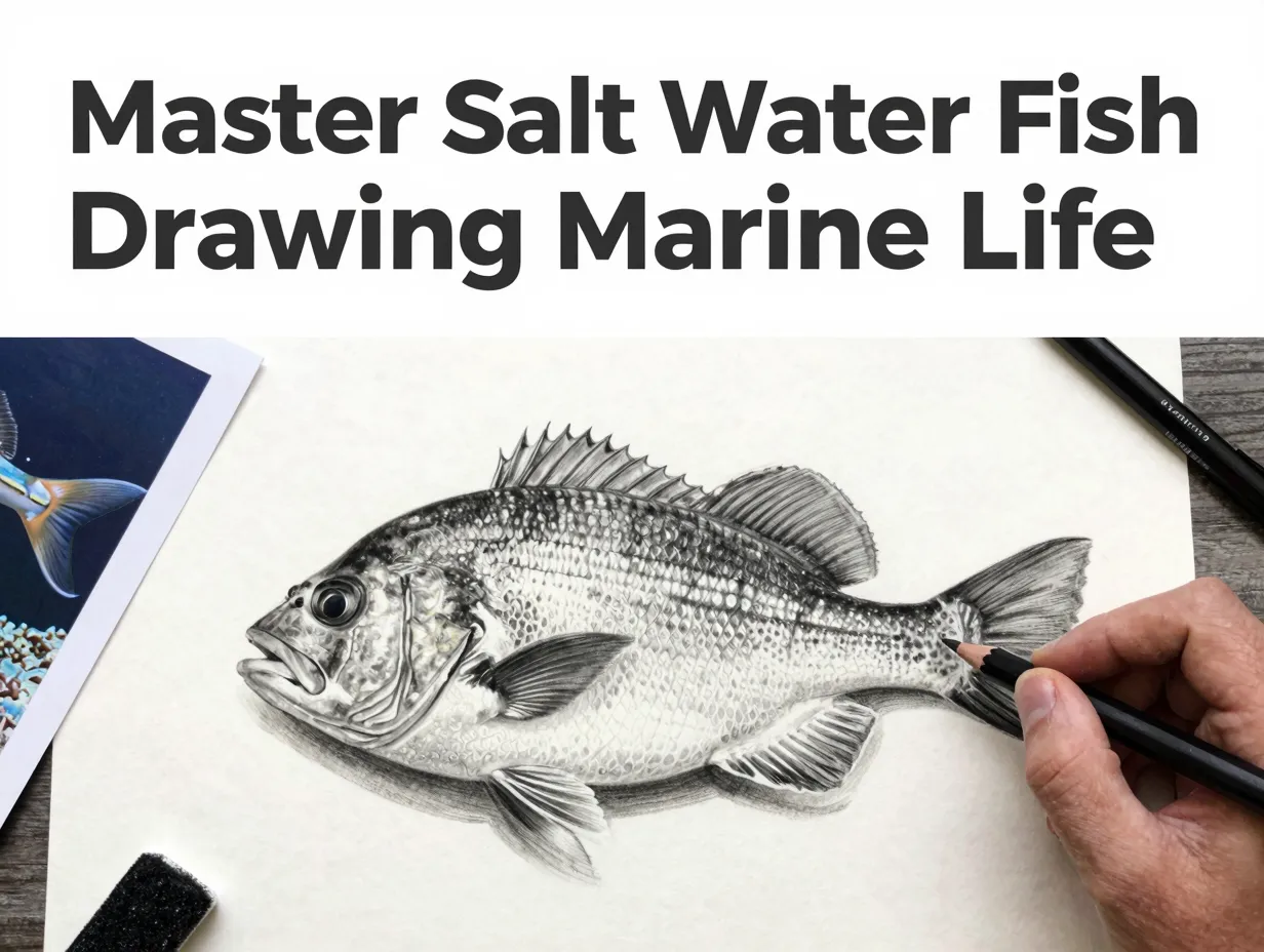 Master salt water fish drawing marine life