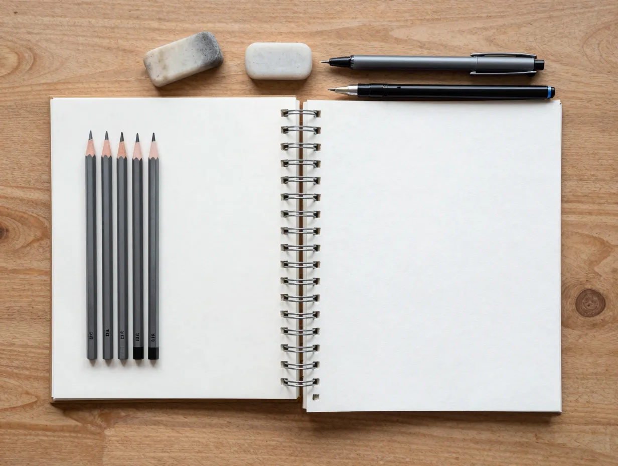 Gather the right materials before touching the page