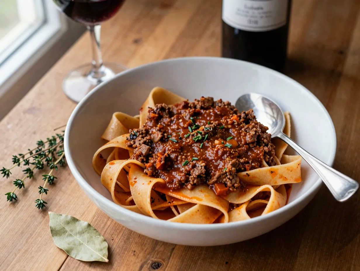 Venison bolognese