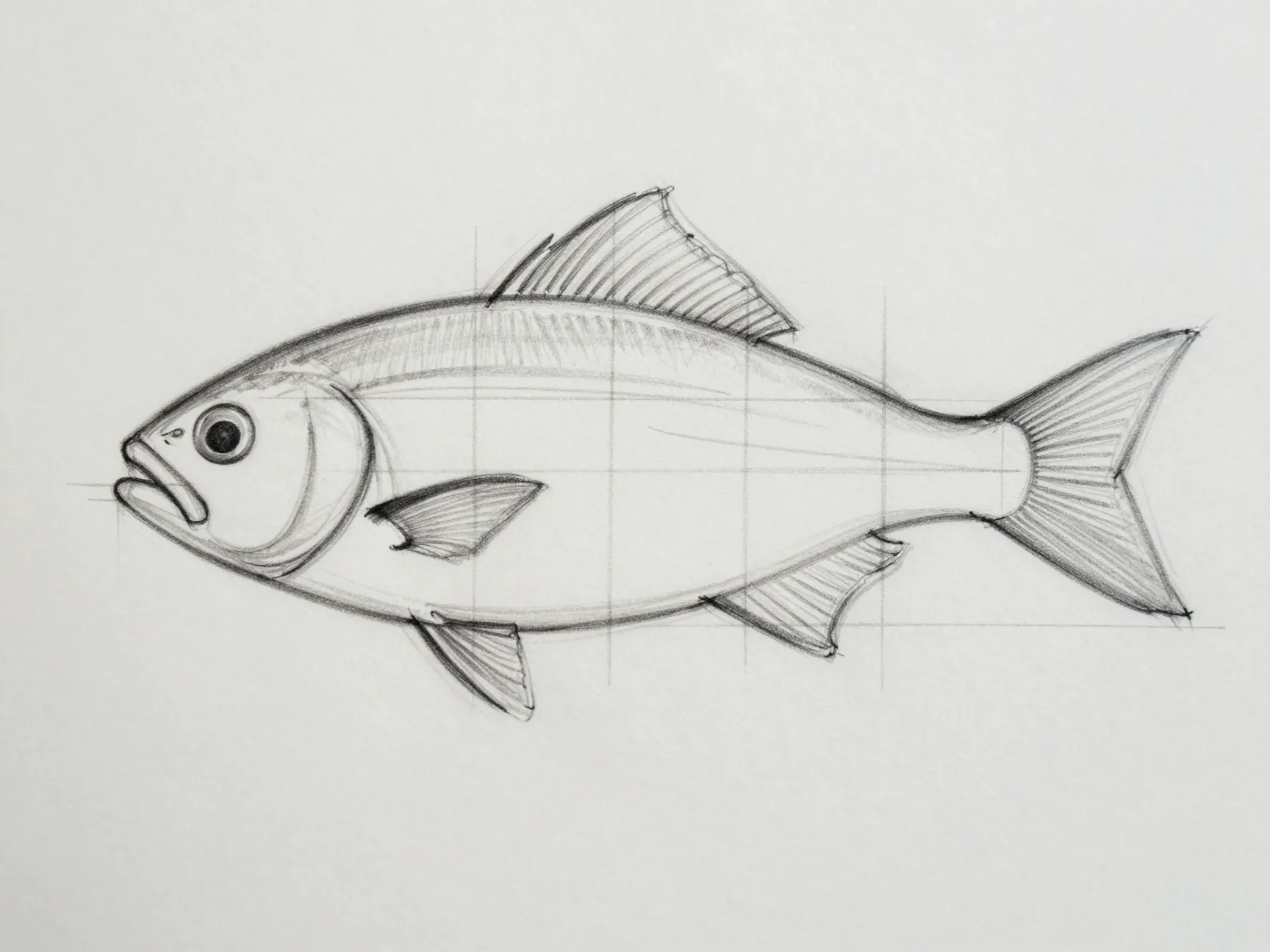 Establish proportional guidelines for fin and feature placement
