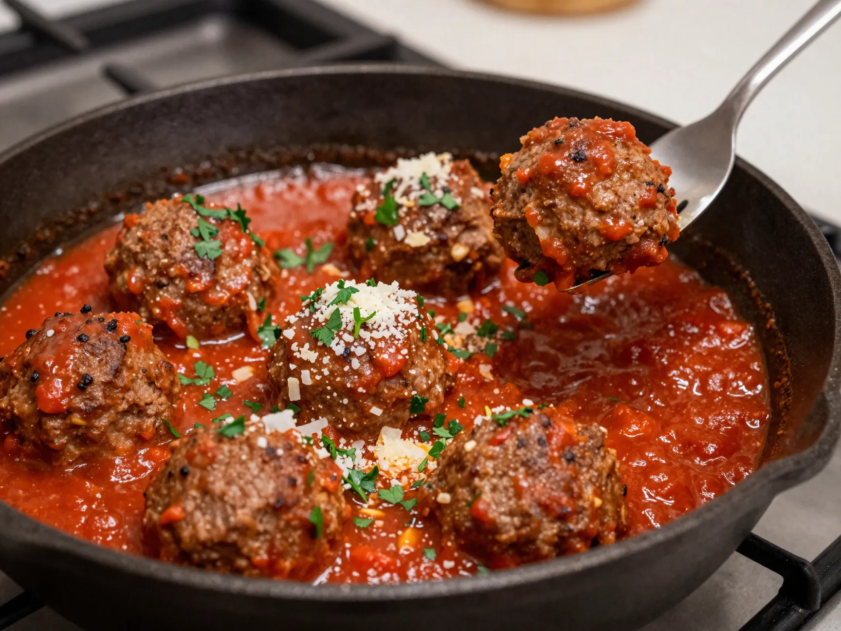 Venison meatballs in marinara