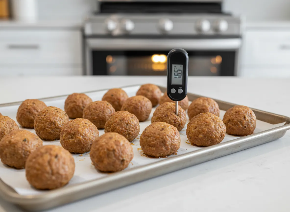 Baked venison meatballs at high heat