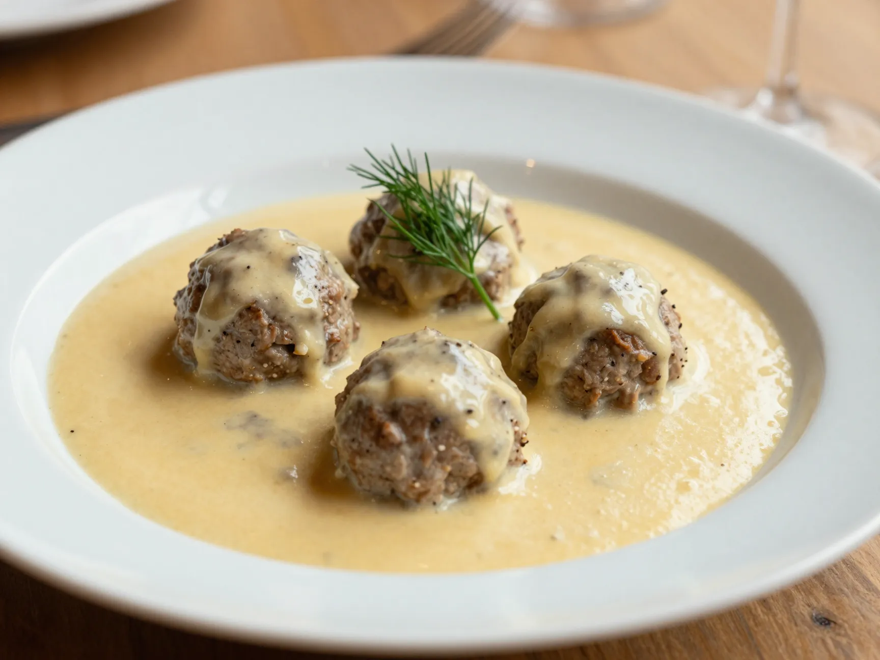 Swedish style venison meatballs with cream sauce