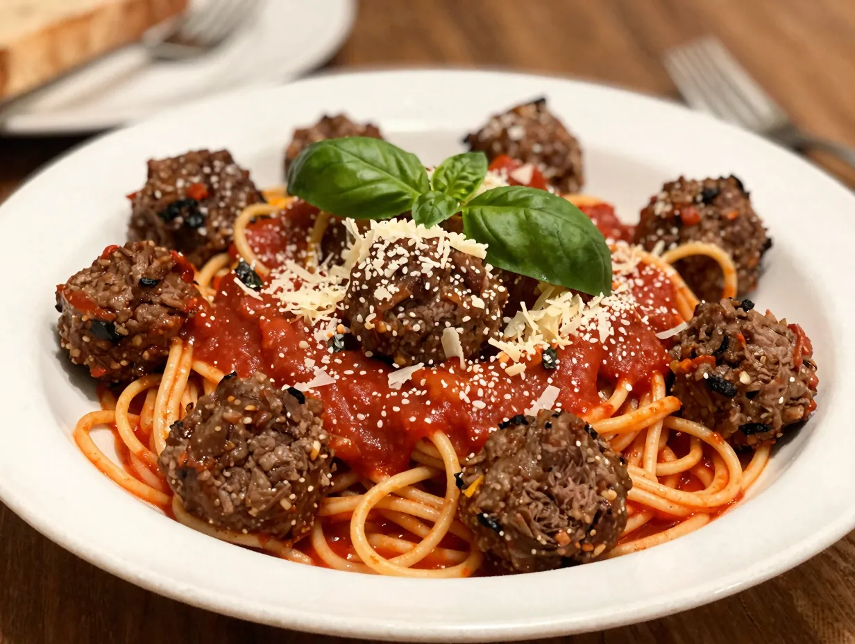 Venison italian meatballs for spaghetti