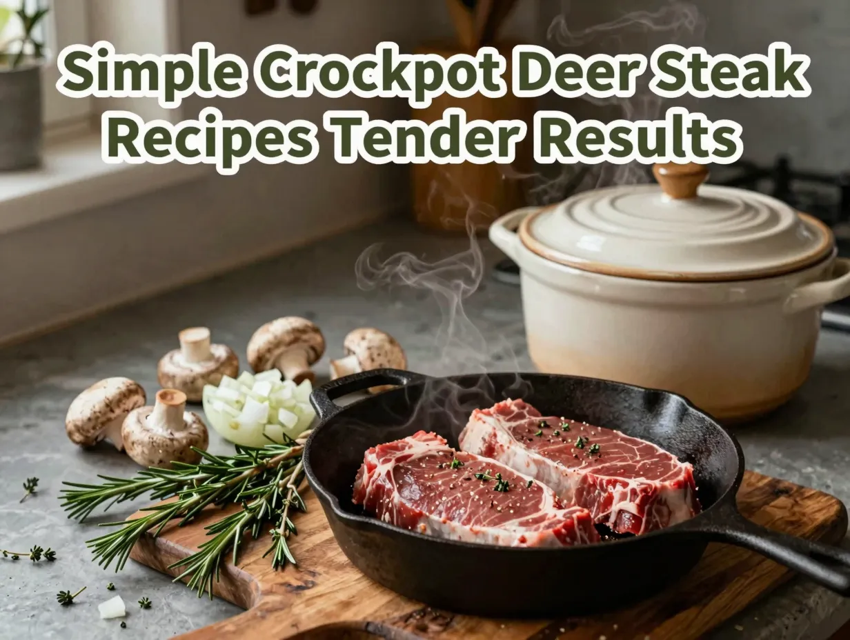 Simple crockpot deer steak recipes tender results