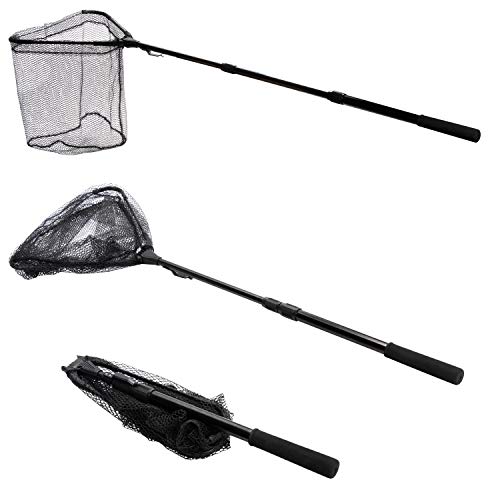 Juvale Fishing Net with Telescopic Foldable Extendable Pole, Catch and ...