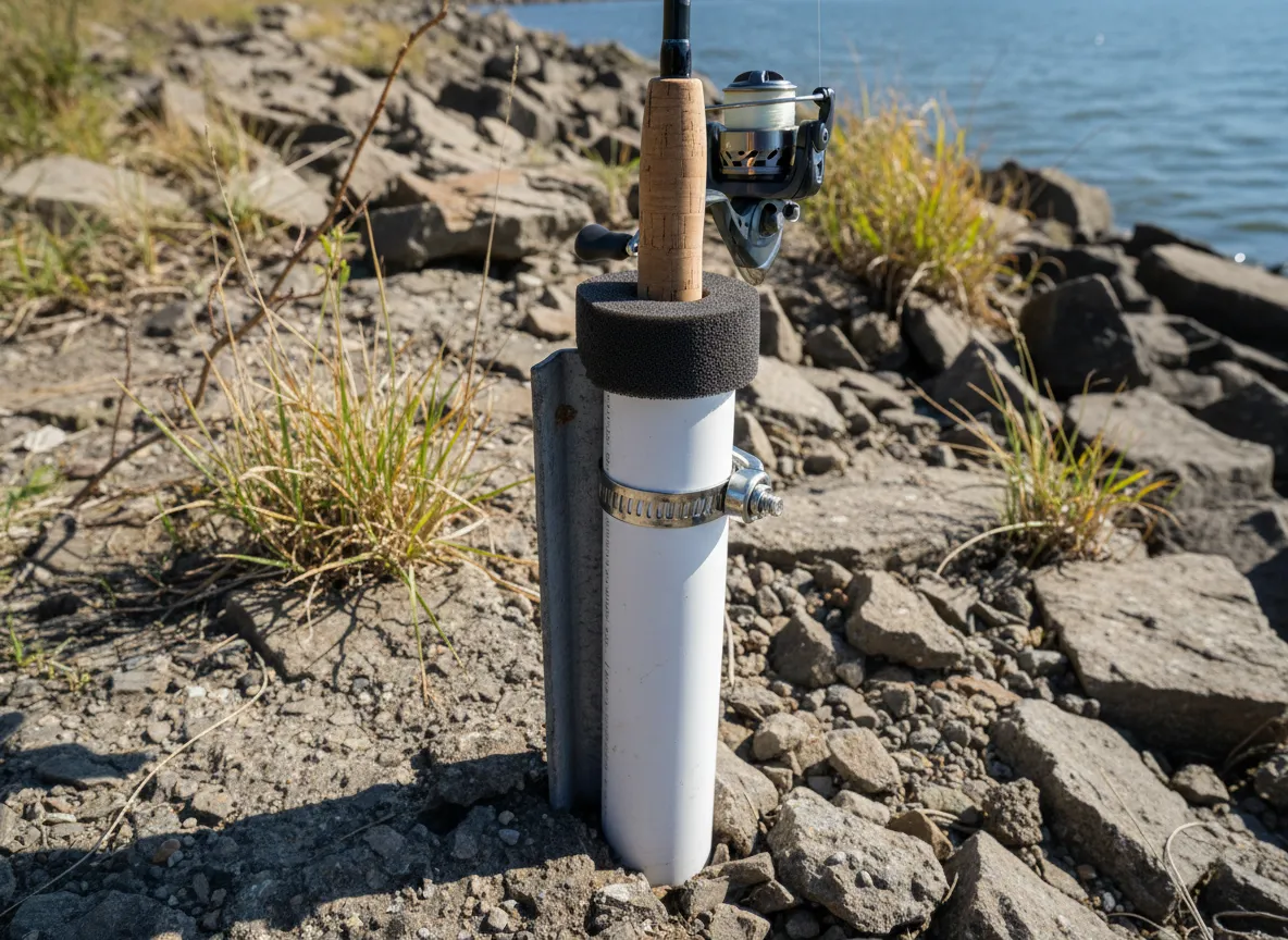 Read more about the article 8 Easy Fishing Pole Holder DIY Projects For Shore, Boat, And Garage